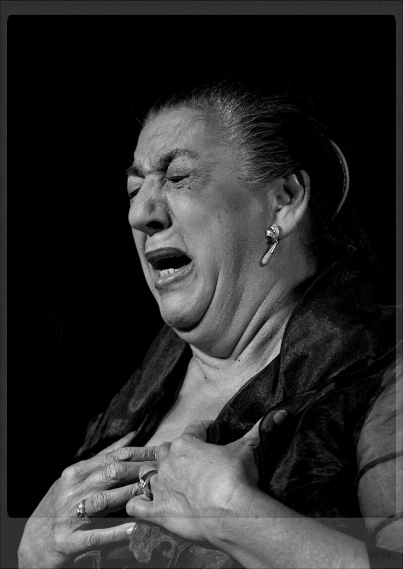 Foto de Juana la del Pipa en el Círculo Flamenco de Madrid, tomada por Diego Gallardo