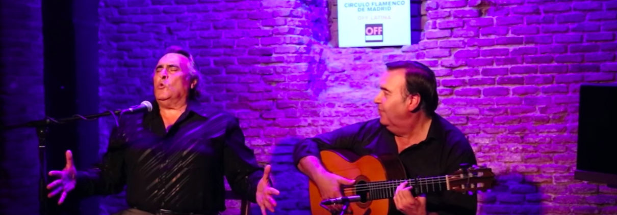 Foto de José de la Tomasa y Manolo Franco en el Círculo Flamenco de Madrid el 28/09/2017, tomada por Rafael Manjavacas.