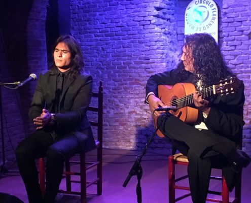 Samuel Serrano y Diego Amaya en el Círculo Flamenco de Madrid el 11/01/2018.